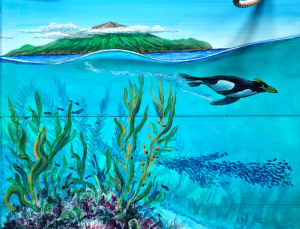 Artwork by Carlos Hiller - Acrylic paint on BGC-Argo float foam