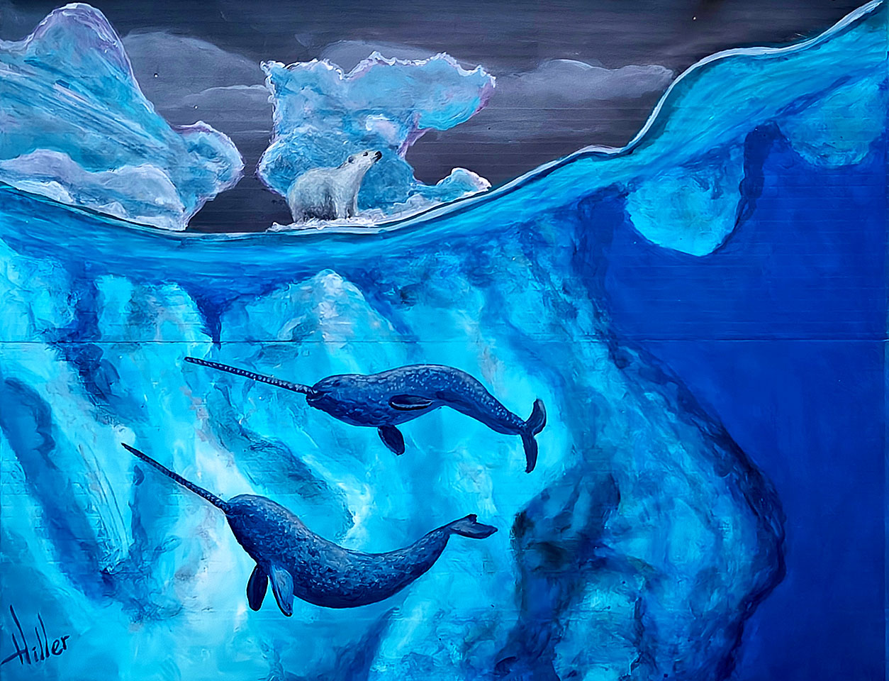 Artwork by Carlos Hiller - Acrylic paint on BGC-Argo float foam