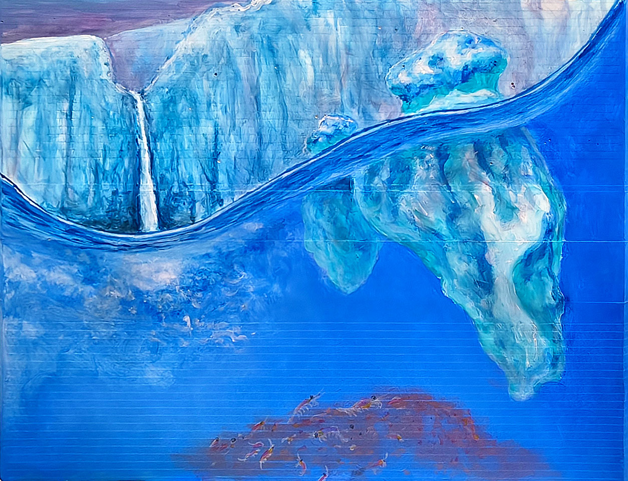 Artwork by Carlos Hiller - Acrylic paint on BGC-Argo float foam